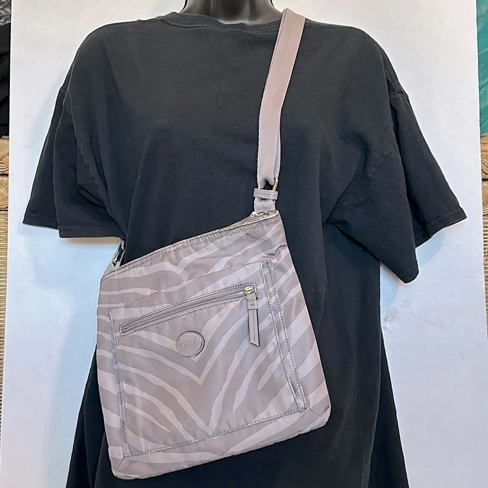 COACH Zebra Print Crossbody Purse GUC